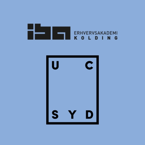 Logoer UC SYD og IBA Kolding